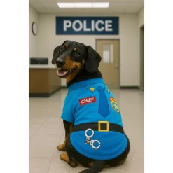 Parisian Pet 'Officer Woof' Halloween Costume For Dogs & Cats – Police Dog Costume, Pet Officer Outfit For Halloween, Light Blue -Target GUEST 005c7b34 176d 4692 aef7 84f7a3efc255