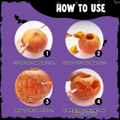 Joyfy 12 Pcs Halloween Pumpkin Carving Kit With Handbag, 12 Stainless Steel Double-sided Sculpting Tools For DIY Kids Party Decor Craft Supplies -Target GUEST 01bd5b39 8043 4cf8 8b3c 796059735109