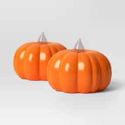 2pk LED Pumpkin Shaped Halloween Tea Lights - Hyde And EEK! Boutique™ -Target GUEST 025784e4 f21d 4c08 af8b fb3e3e9e8502