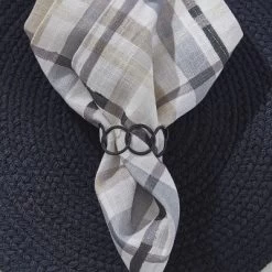 Split P Circles Links Black Napkin Ring Set Of 4