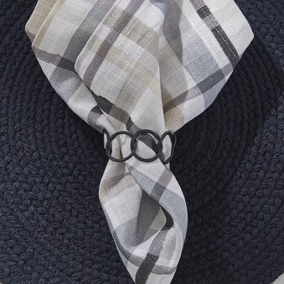 Split P Circles Links Black Napkin Ring Set Of 4 3 Split P Circles Links Black Napkin Ring Set Of 4