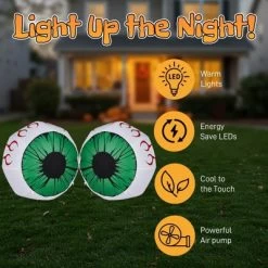 Angel Sar Halloween Inflatable Eyeballs, 2 Pack 3FT Lighted Outdoor Decor, Green LED Eyes For Yard Garden Party Indoor Outdoor Spooky Decoration -Target GUEST 03bb591d 1124 442a 921c e3d598b9a730