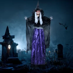 Joyfy 47” Halloween Animated Witch Decoration, Scary Hanging Ghost Halloween Animatronics Decor Prop For Haunted House Yard Garden Decorations -Target GUEST 0b20f516 3d22 4dcb 8448 001e13beb046
