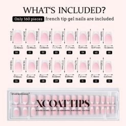 BTArtboxnails XCOATTIP® Press-On Nails - White French - Coffin Nails -160ct -Target GUEST 0b879c8b 930f 45bf ae60 dd93b20bc76c