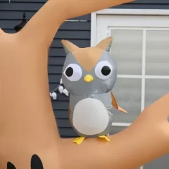 HOMCOM 7.5' Tall Lighted Inflatable Cute Halloween Decoration, Haunted Tree With Owl, Ghost, Pumpkins, Blow Up Outdoor LED Yard Display, Waterproof -Target GUEST 0e712d5e 1af7 4267 a7be b889100fd003