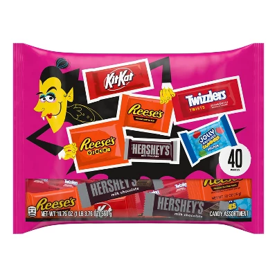 HERSHEY'S Chocolate And Sweets Assorted Halloween Candy Snack Size - 19.76oz/40pc 3 HERSHEY'S Chocolate And Sweets Assorted Halloween Candy Snack Size - 19.76oz/40pc