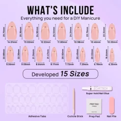 BTArtbox Press-On Nails - Gilded French - M Coffin - 30ct -Target GUEST 0f4abc71 caae 49f7 97c9 528b7cc4ce6c