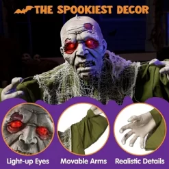 Joyfy Halloween Decor Zombie Groundbreaker, Light Up Eyes Creepy Animated Zombie For Halloween Party Outdoor Lawn Patio Yard Decoration -Target GUEST 108664cc 20d8 4c89 ba29 799a27307a3b