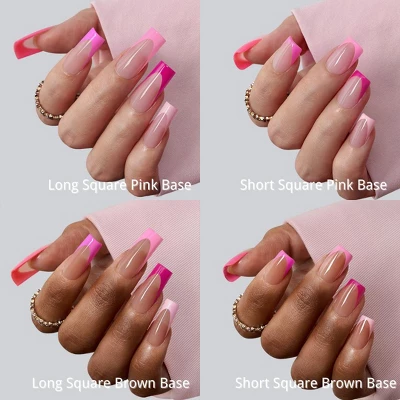 BTArtboxnails XCOATTIP® Press-On Nails - Pink Pastel Collection -Square Nails -150ct 3 BTArtboxnails XCOATTIP® Press-On Nails - Pink Pastel Collection -Square Nails -150ct