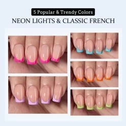 BTArtboxnails XCOATTIP® Press-On Nails - Bright Pastel French - Square Nails, Almond Nails -160ct -Target GUEST 138632fc 804c 4a51 b2b5 9b6d4501207d