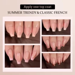 BTArtboxnails XCOATTIP® Press-On Nails - Brown Pastel French - Almond Nails, Square Nails, Coffin Nails -160ct -Target GUEST 1387b891 9432 4397 88f3 ea1d96707433