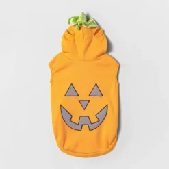Jack-O'-Lantern Pumpkin Reflective Halloween Hoodie Dog And Cat Costume - Boots & Barkley™