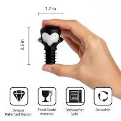 OTOTO Count Corkula Wine Stopper And Pourer Silicone Wine Accessory Black/White -Target GUEST 16280761 8e38 4353 86d4 6ec306d9d95c