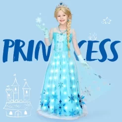 Joyfy Halloween Ice Princess Dress Costume For Girls Kids , Light-Up Princess Dress Up Cosplay Party Decor, Sequin Gown For Birthday -Target GUEST 16b93cc7 6243 489a 886d decb2e07168d