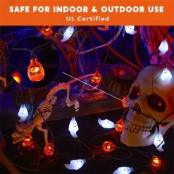 Joyfy 19.7FT 30 LEDs Halloween String Lights Decorations, Ghost Pumpkin String Light With 8 Lighting Modes For Halloween Party Indoor Outdoor Decor -Target GUEST 173c010e fed0 4379 b732 bc770832e3f4