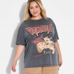 Women's Dracula Oversized Short Sleeve Graphic T-Shirt - Washed Black -Target GUEST 17ac06da b9b4 4b18 8f58 d92f2ff24e31