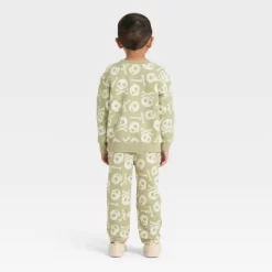 Toddler Boys' Halloween Fleece Sweatshirt And Pants Set - Cat & Jack™ Olive