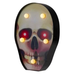 Northlight Lighted Skull Halloween Decoration - 7" - Warm White Lights - Black And Red -Target GUEST 1847d053 8726 4b2e 8d1d f4f2f43f926f