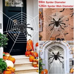 Halloween Decorations Spider Outdoor 59inch Halloween Spider Hairy Poseable Scary Spider Outdoor Yard Creepy Decor Spider Stretch Cobweb -Target GUEST 18855e0b 3a8a 4b56 bd27 bedf1256e21f