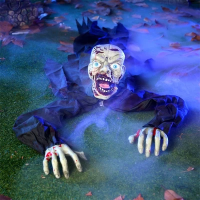 Joyfy Halloween Outdoor Decoration Animated Zombie Groundbreaker With Flashing Eyes For Halloween Yard, Lawn, Patio, Haunted House Decor 4 Joyfy Halloween Outdoor Decoration Animated Zombie Groundbreaker With Flashing Eyes For Halloween Yard, Lawn, Patio, Haunted House Decor - Image 2