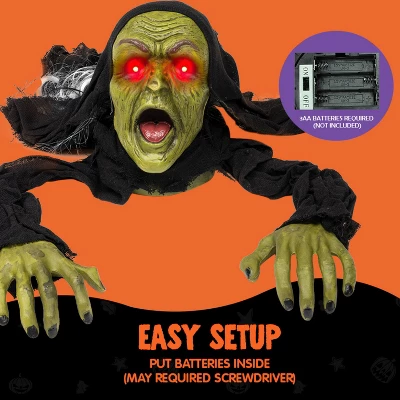 Joyfy Halloween Decoration Groundbreaker Zombie With Sound And Flashing Eyes For Halloween Outdoor Indoor Yard Garden Prop Decor 6 Joyfy Halloween Decoration Groundbreaker Zombie With Sound And Flashing Eyes For Halloween Outdoor Indoor Yard Garden Prop Decor - Image 4