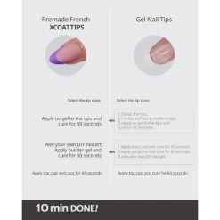 BTArtboxnails XCOATTIP® Press-On Nails - Purple Pastel French - Short Almond -160ct -Target GUEST 1b20a77a d23a 4a05 956b 5b67b262e2d9