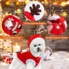 IMountek"Christmas Pet Costume Santa Outfit With Reindeer Antlers – Winter Clothes For Dogs & Cats XL"Red