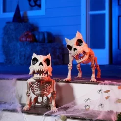 Joyfy 2 PCS 16" Halloween Decoration Dog Puppy Skeleton Full Body Posable For Spooky Scene Decor Halloween Party Favors Haunted House Graveyard Props -Target GUEST 1edde991 0096 4fa8 90bb 184364857416