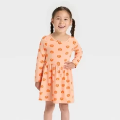 Toddler Girls' Long Sleeve Halloween Pumpkin Dress - Cat & Jack™ Orange -Target GUEST 1f01858e ddf1 4fb2 873f 6c4d84cc0b6a