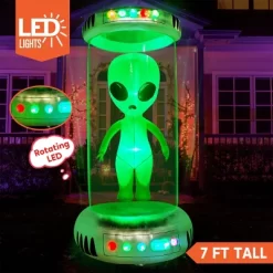 Joyfy 7 FT Halloween Inflatable Outdoor Decoration, Alien With Giant Test Tube Inflatable With Animated LEDs For Halloween Outdoor Lawn Yard Decor -Target GUEST 2093c31c aa12 4000 b456 58daf91d204c