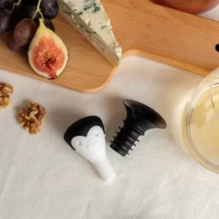 OTOTO Count Corkula Wine Stopper And Pourer Silicone Wine Accessory Black/White -Target GUEST 20ba1305 596d 4d82 b1b8 8fd2092603ce