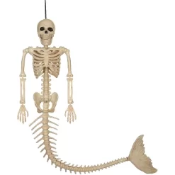 Seasons USA Mermaid Skeleton Halloween Decoration - 21 In - Off-White