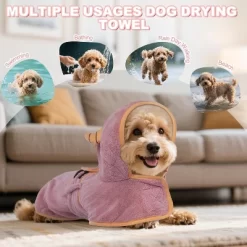 Dog Robes For After Bath - Super Absorbent & Fast Drying Coat With Hood, Bath Towels For Drying Dogs Small, Puppy Bathrobe Beach Essentials -Target GUEST 21f20180 5167 431a b606 a539b72bc772