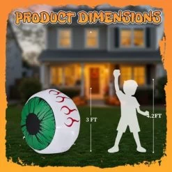 Angel Sar Halloween Inflatable Eyeballs, 2 Pack 3FT Lighted Outdoor Decor, Green LED Eyes For Yard Garden Party Indoor Outdoor Spooky Decoration -Target GUEST 229235d1 9a39 47c3 8d17 5f986551ec88