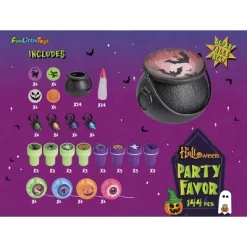 Fun Little Toys 144pcs Prefilled Cauldrons With Halloween Toy Witch Fingers Rings Stickers Stamps Bouncy Balls, Bulk Mini Cauldrons Gifts -Target GUEST 2376d512 36a0 4358 8fad 6ffb0aee0f30