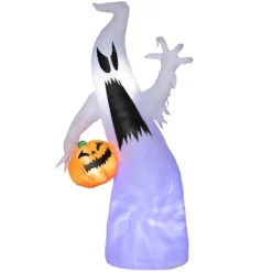 HOMCOM Inflatable Ghost With Pumpkin, Halloween Outdoor LED Lighted Yard Decoration, Waterproof -Target GUEST 25e59341 03d5 430b 9cf9 65052880b319