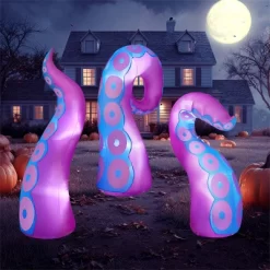 Joyfy 3 Pcs Halloween Inflatable Outdoor Decorations, Purple Octopus Tentacle With Built-in LEDs Broke Out From Window For Halloween Window Roof Decor -Target GUEST 25f7d103 7cf1 423b a041 d73cd8856d2c