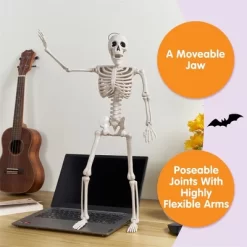 Joyfy 1/2 PCS 24" Posable Skeleton Halloween Decorative Props For Indoor/Outdoor Halloween Decorations, Graveyard Haunted House Spooky Scene Party 15 Joyfy 1/2 PCS 24" Posable Skeleton Halloween Decorative Props For Indoor/Outdoor Halloween Decorations, Graveyard Haunted House Spooky Scene Party -Target GUEST 261aad9f 4489 4d91 8359 cc29698462f3