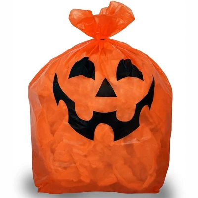 Skeleteen Pumpkin Leaf Bags Decorations - Jack O Lantern Halloween Outdoor Yard Fall Lawn And Leaves Pumpkins Decorating Bag With Ties - 3 Sizes 3 Skeleteen Pumpkin Leaf Bags Decorations - Jack O Lantern Halloween Outdoor Yard Fall Lawn And Leaves Pumpkins Decorating Bag With Ties - 3 Sizes