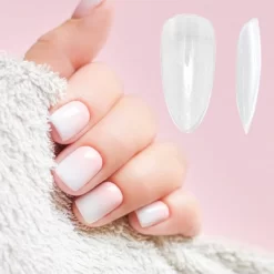 Unique Bargains Women's Full Coverage Almond Gloss Fake Nails Clear 1 Set -Target GUEST 27c9c7ec 42da 4ba2 a38f 685c5ed24ccf