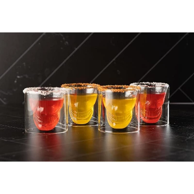 LEMONSODA Shot Skull Glasses - Set Of 4 - (2.5 Fl. Oz) 3 LEMONSODA Shot Skull Glasses - Set Of 4 - (2.5 Fl. Oz)