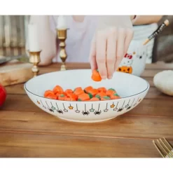 Silver Buffalo Sanrio Hello Kitty Pumpkin Boo 9-Inch Ceramic Coupe Dinner Bowl -Target GUEST 2971d962 9d66 4c77 9864 bac356eac776
