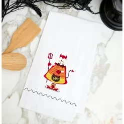 C&F Home Candy Corn Devil Halloween Guest Towel