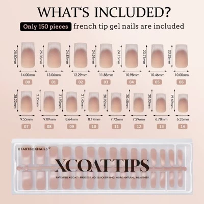 BTArtboxnails XCOATTIP® Press-On Nails - Cat Eye French Nails - Long Square - 150ct 7 BTArtboxnails XCOATTIP® Press-On Nails - Cat Eye French Nails - Long Square - 150ct - Image 5
