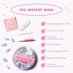 Olive & June Press-On Fake Nails - XS Round - Lavender Iridescent Stars - 42ct -Target GUEST 2c927c55 b9b6 4cc4 b429 74021d6e0b93 3