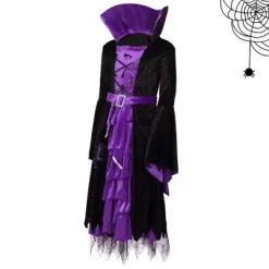 Garvee Witch Costume Fairytale--Stand Collar And Oversized Bell Sleeves Multi-layered Skirt Dress With Choker -Target GUEST 2cbbd89e 5456 4a61 b5e4 ff85799215d9