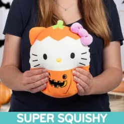 Squishmallows 8" Hello Kitty Jack O' Lantern - Official Jazwares Halloween Pumpkin Plush - Collectible Stuffed Animal Toy- Gift For Kids, Girls & Boys