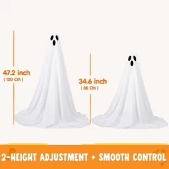 Joyfy 2 Pack 47'' Halloween Standing Ghost Outdoor Decoration, White Ghost With Warm String Light Haunted House Prop For Garden Yard Porch Lawn Decor -Target GUEST 2ded9a2d f4a9 42dc 9818 5ab668765781