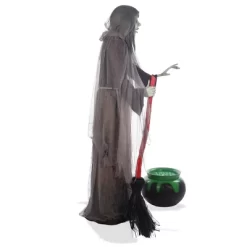 BOO BOX 6ft Halloween Animatronic Witch With Cauldron, Outdoor Halloween Decoration With Moving Mouth, Hand, Broom, Sound And Motion Activated -Target GUEST 300eb02c b6e0 43b5 b638 15476b4724dd