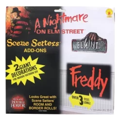 Ruby Slipper Sales Co., LLC (Rubies) A Nightmare On Elm Street 2-Piece Halloween Sign Accessory Set